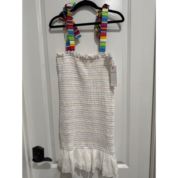 MSRP $109 NWT Aura Shirred Colorful Fitted Mini Size M SAME DAY/NEXT DAY SHIP - Picture 1 of 7